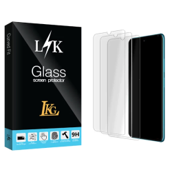 محافظ صفحه نمایش شیشه ای ال کا جی مدل LK Glass MIX3 مناسب برای گوشی موبایل جی پلاس Q10 بسته سه عددی